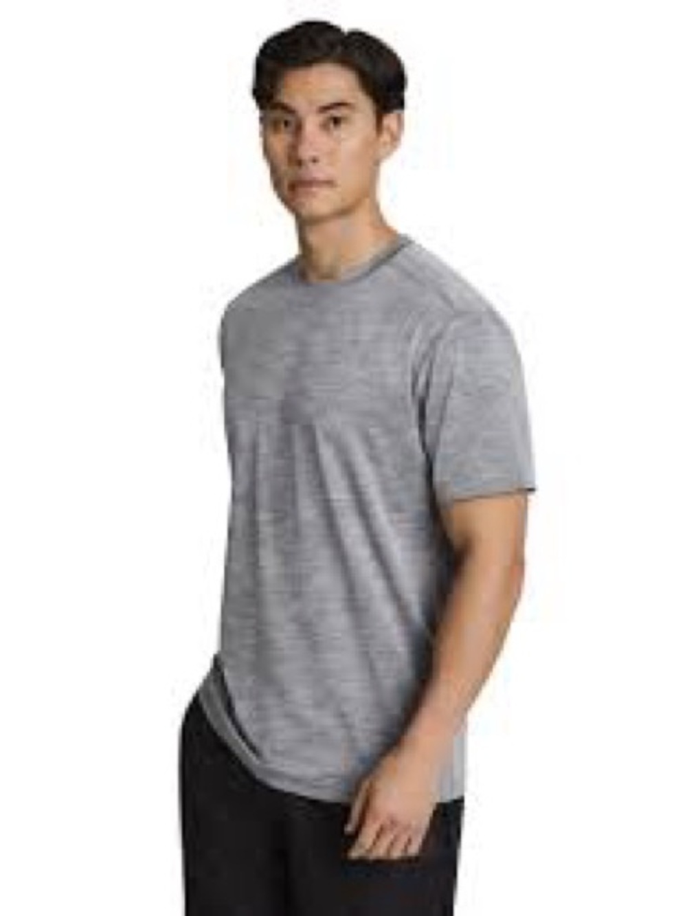 Men's Heather Gray Short-Sleeve Crewneck Shirt FLX BRAND